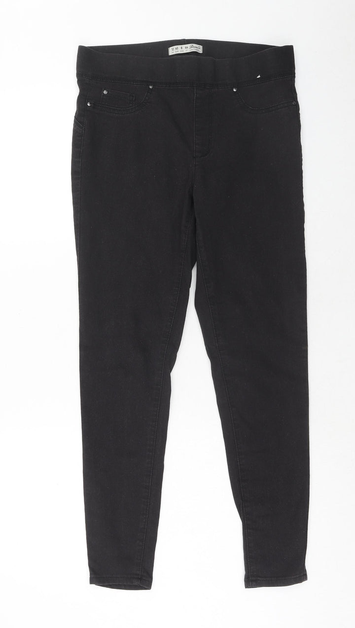 Denim & Co. Womens Black Cotton Jegging Jeans Size 12 Regular