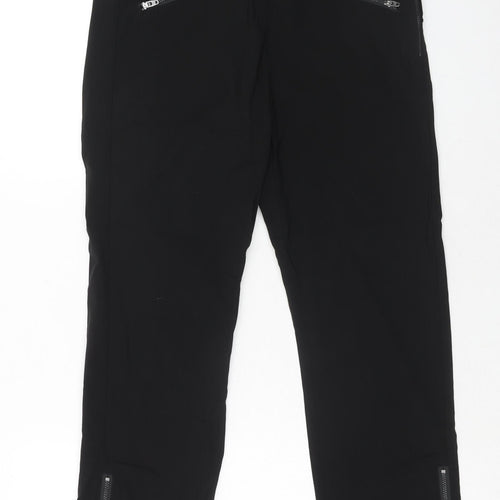 Soft B Womens Black Viscose Trousers Size 10 Regular Zip