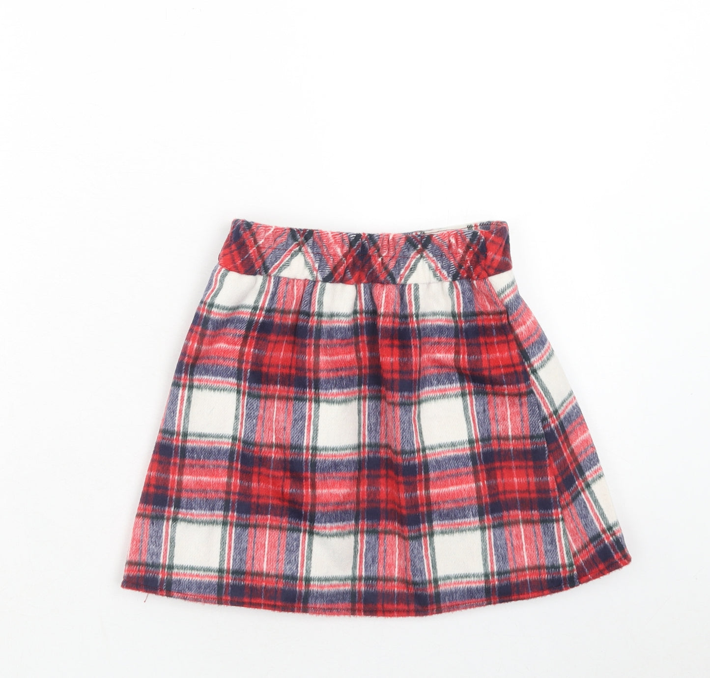 Nutmeg Girls Red Plaid Polyester Flare Skirt Size 5-6 Years Regular Pull On