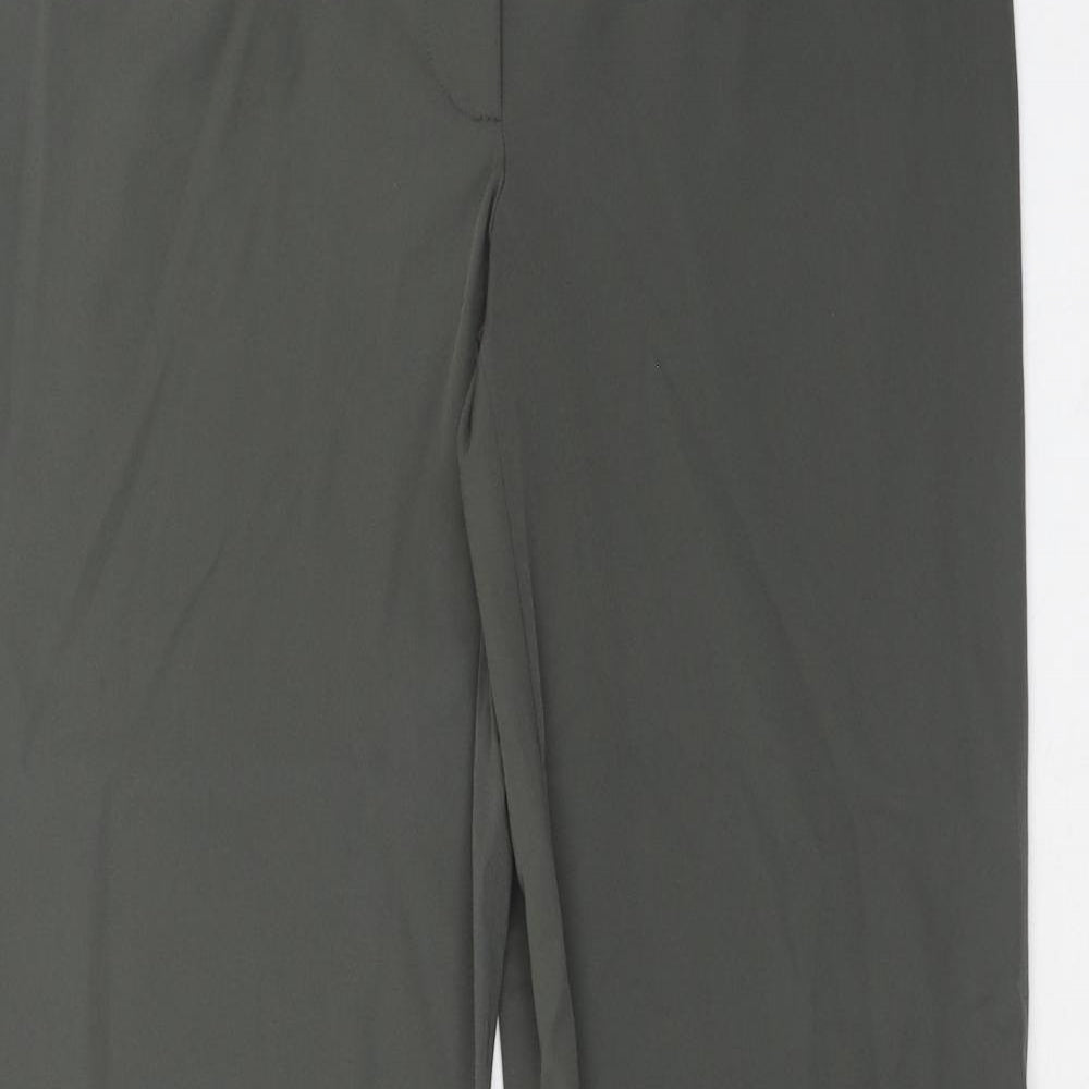Madeline Womens Green Polyamide Trousers Size 14 Regular Zip
