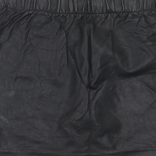 F&F Womens Black Polyurethane Straight & Pencil Skirt Size 6