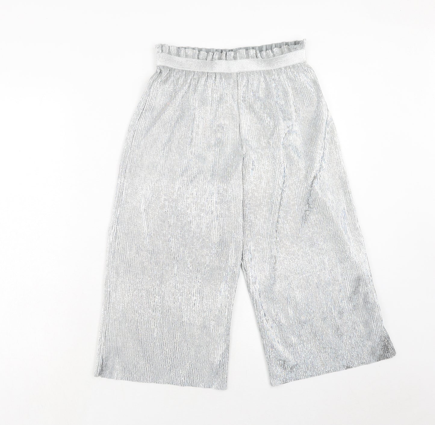 TU Girls Silver Polyester Carrot Trousers Size 11 Years Regular Pullover
