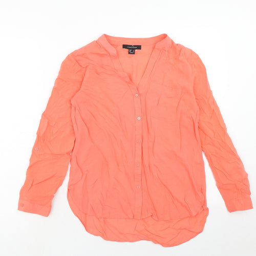 Atmosphere Womens Pink Viscose Basic Blouse Size 6 V-Neck