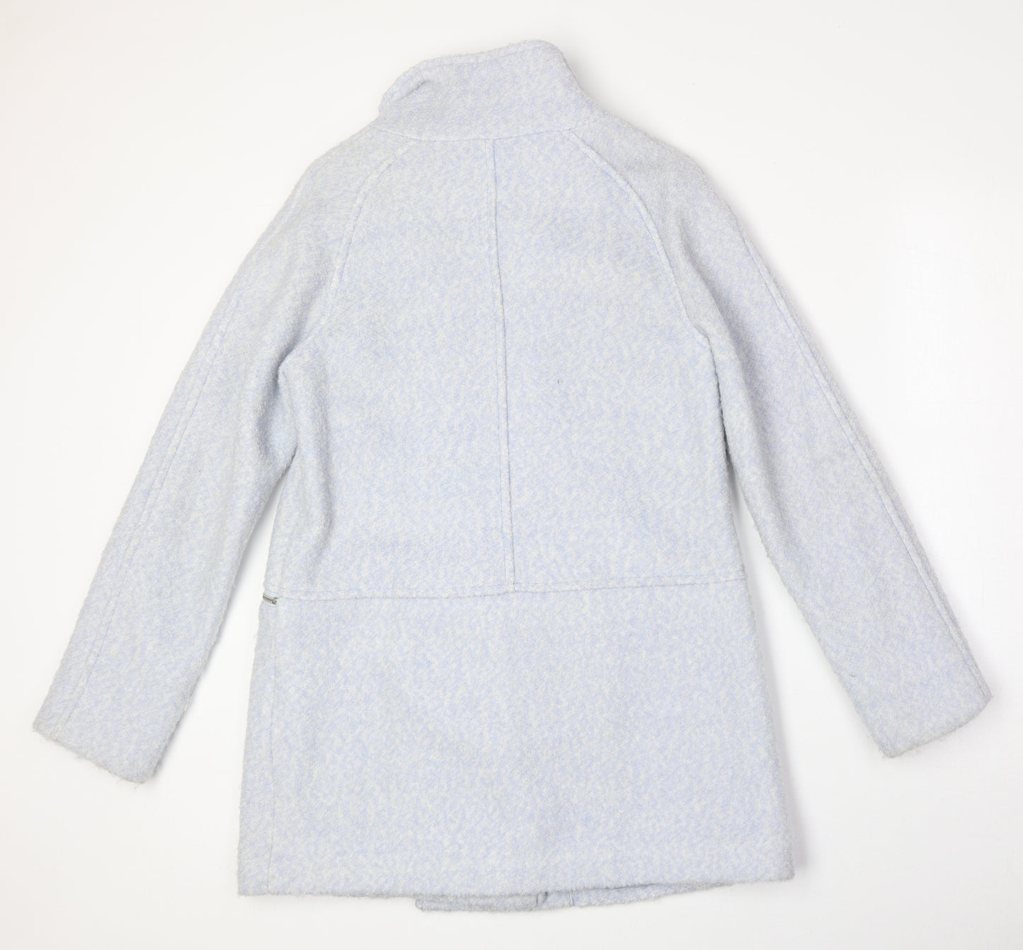 Preworn Womens Blue Overcoat Coat Size 10 Snap