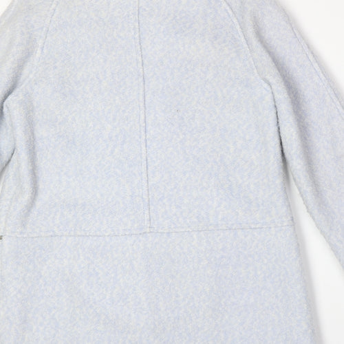 Preworn Womens Blue Overcoat Coat Size 10 Snap