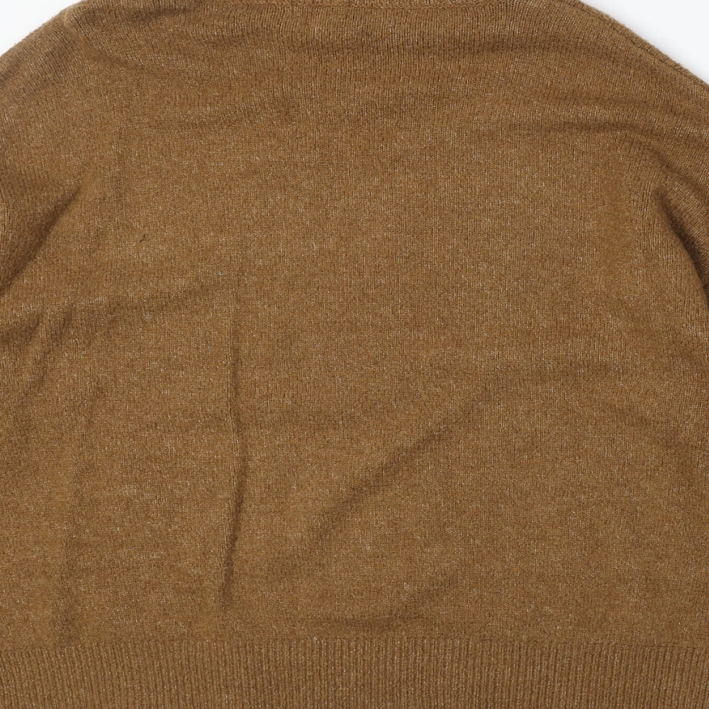 H&M Womens Brown Roll Neck Acrylic Pullover Jumper Size M