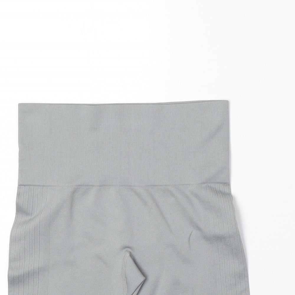 Primark Womens Grey Polyester Compression Shorts Size 2XS Regular Pull On