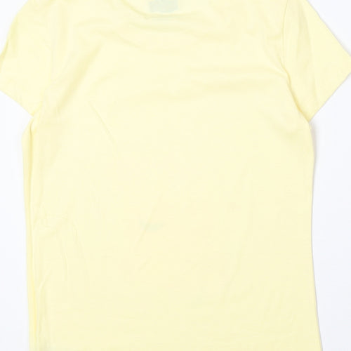 F&F Womens Yellow 100% Cotton Basic T-Shirt Size 6 Boat Neck - Peppa Pig