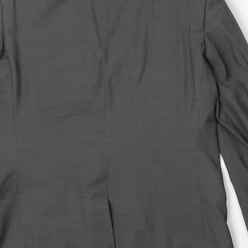 F&F Mens Grey Polyester Jacket Suit Jacket Size 40 Regular