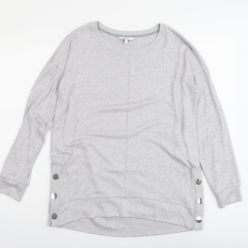 NEXT Womens Grey Boat Neck Polyester Pullover Jumper Size 12