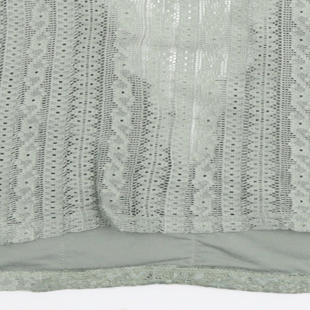 Primark Womens Green Polyester Cropped Tank Size 2XS V-Neck