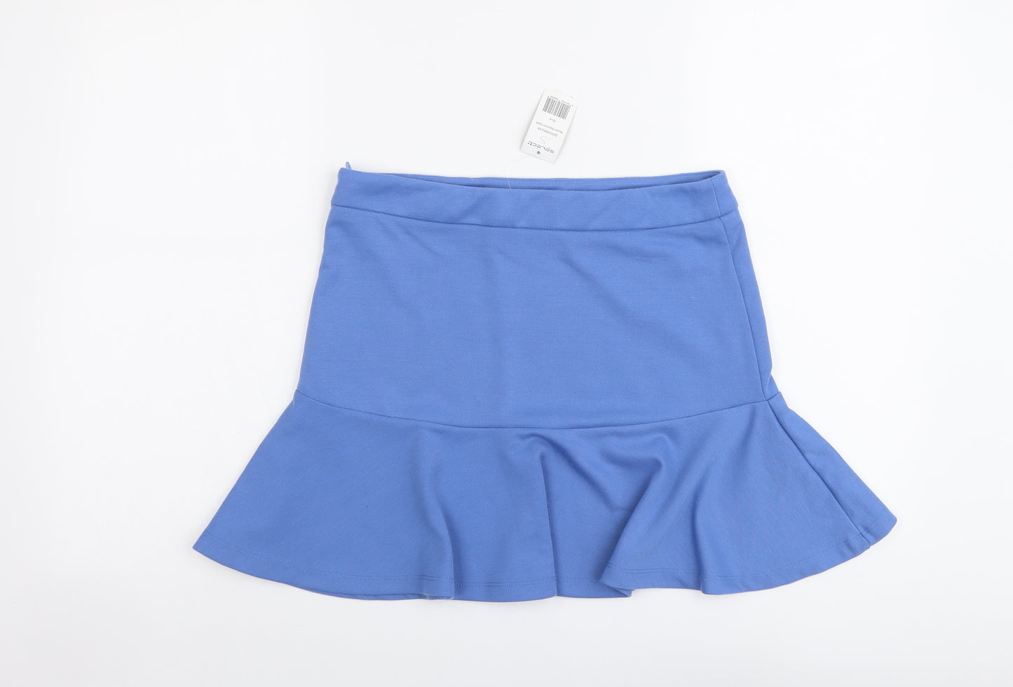 Select Womens Blue Polyester Mini Skirt Size 10 Zip