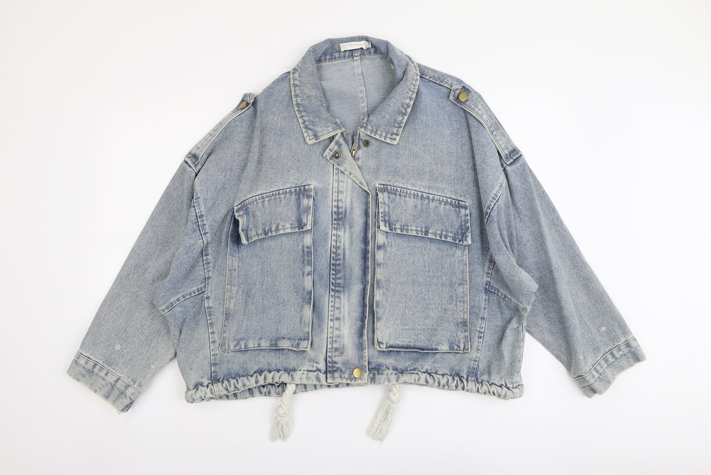 Flamant Rose Womens Blue Jacket Size S Zip