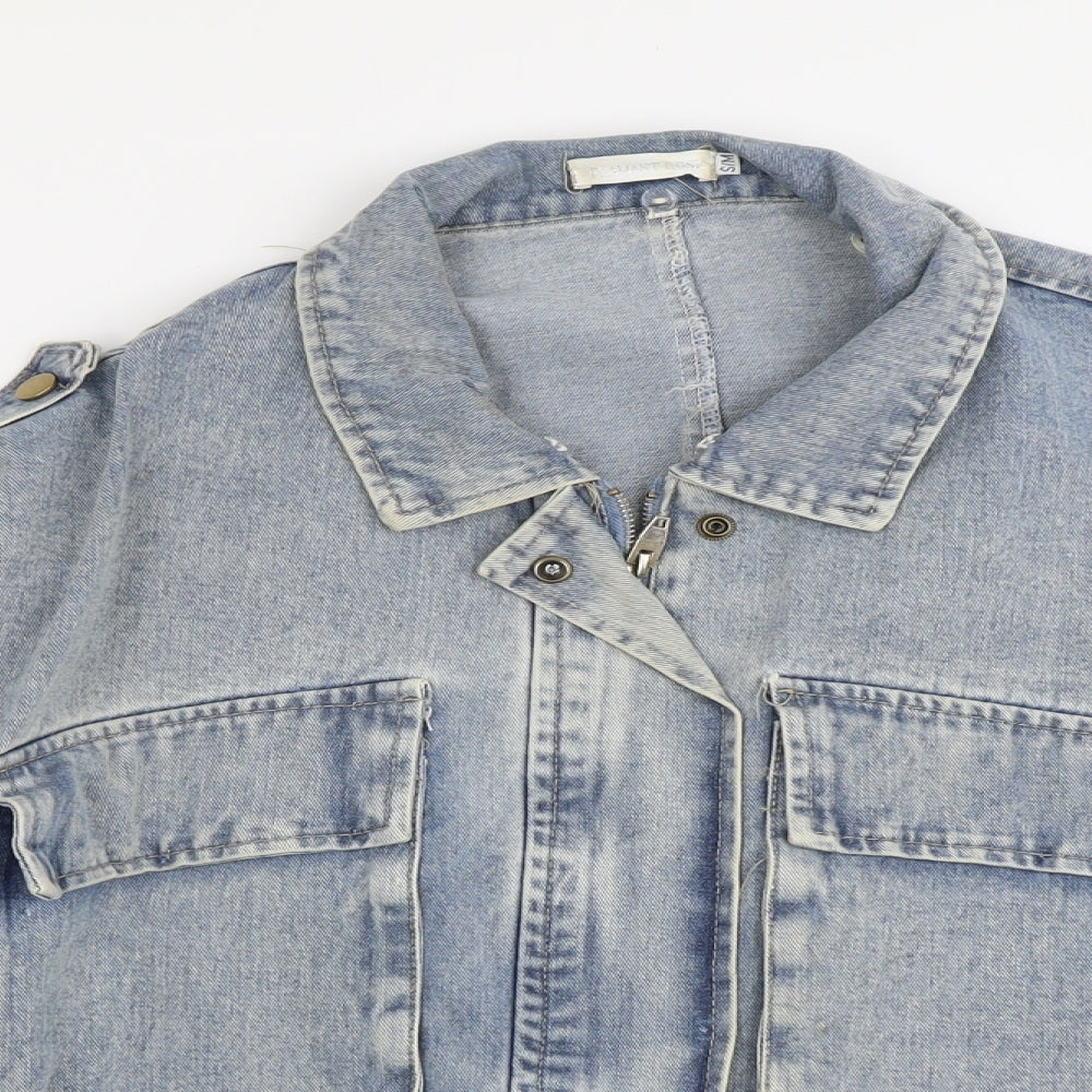 Flamant Rose Womens Blue Jacket Size S Zip