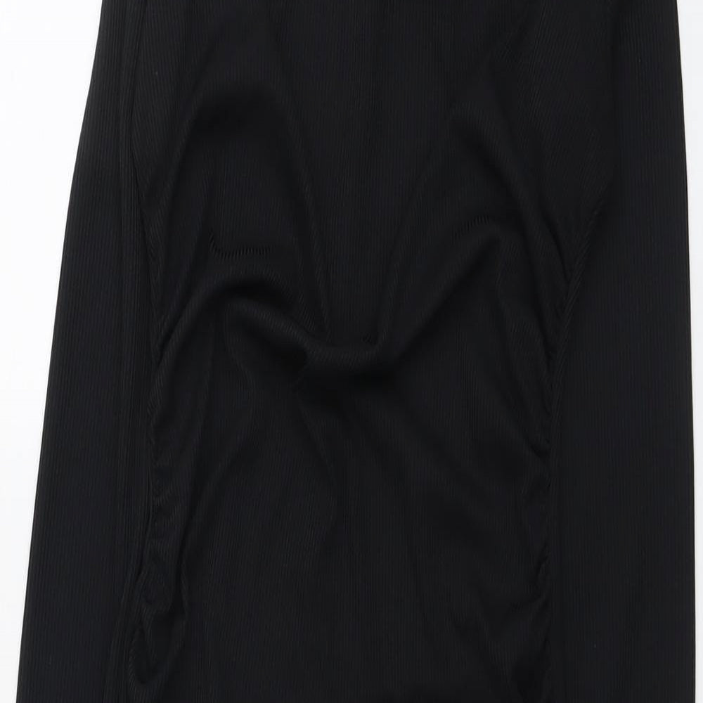 I SAW IT FIRST Womens Black Polyester Shift Size 12 V-Neck Pullover