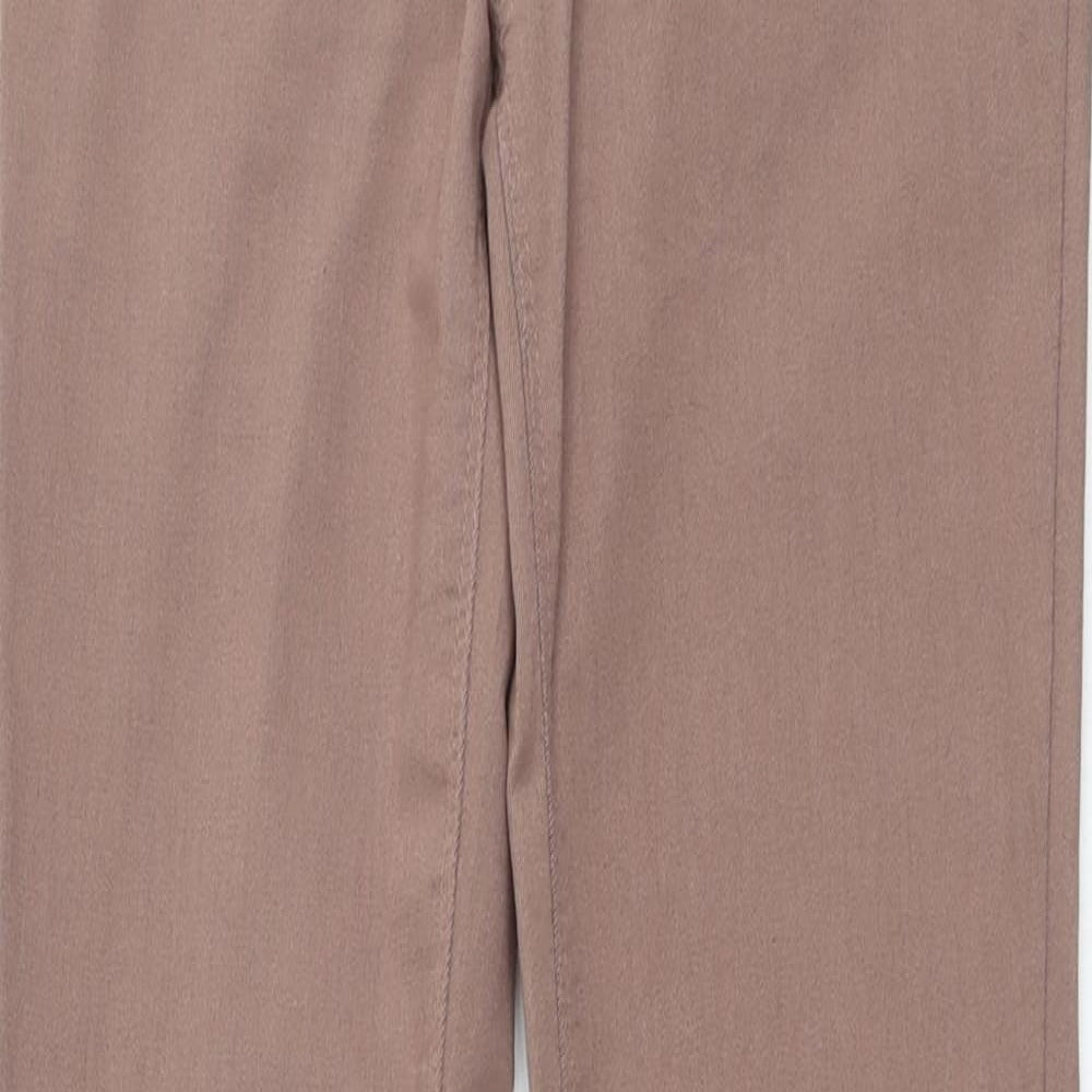Denim & Co. Womens Brown Cotton Skinny Jeans Size 10 L31 in Regular Button