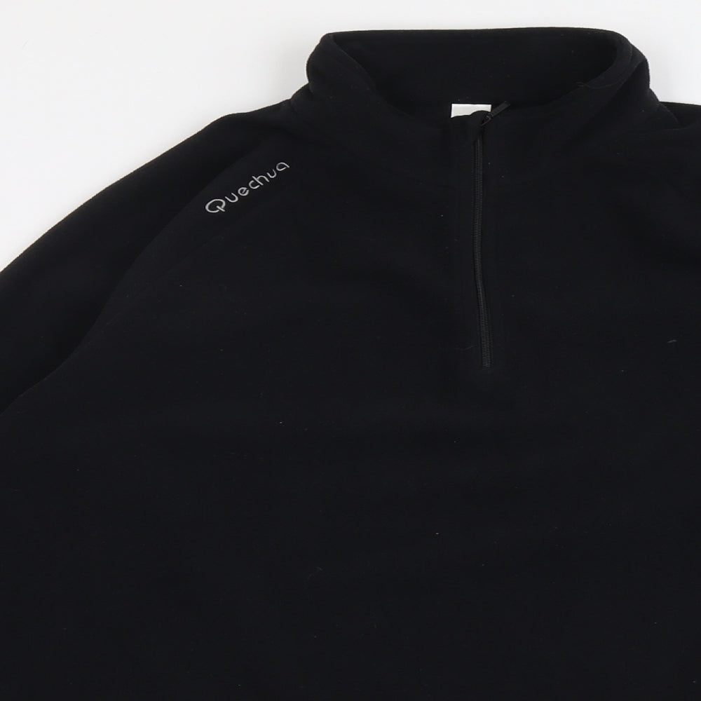Quechua Mens Black Polyester Pullover Sweatshirt Size L