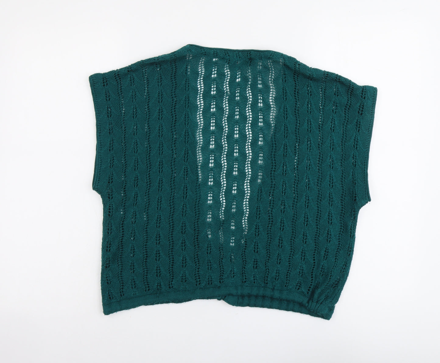Dorothy Perkins Womens Green V-Neck Acrylic Cardigan Jumper Size 14
