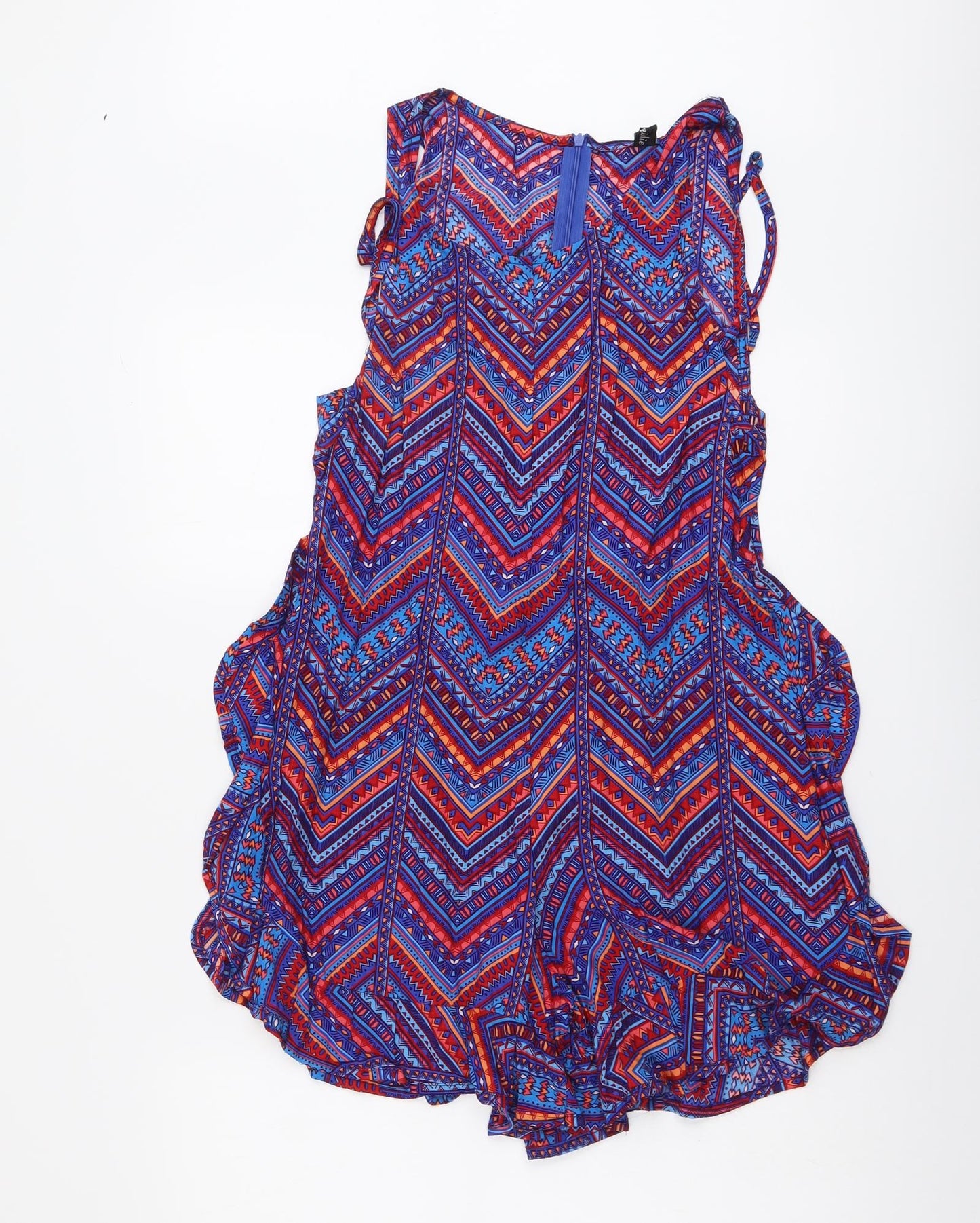 Bonidale Womens Multicoloured Geometric Polyester Romper One-Piece Size M Zip