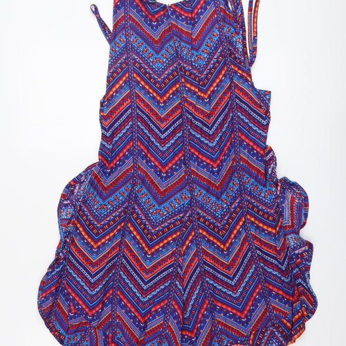 Bonidale Womens Multicoloured Geometric Polyester Romper One-Piece Size M Zip