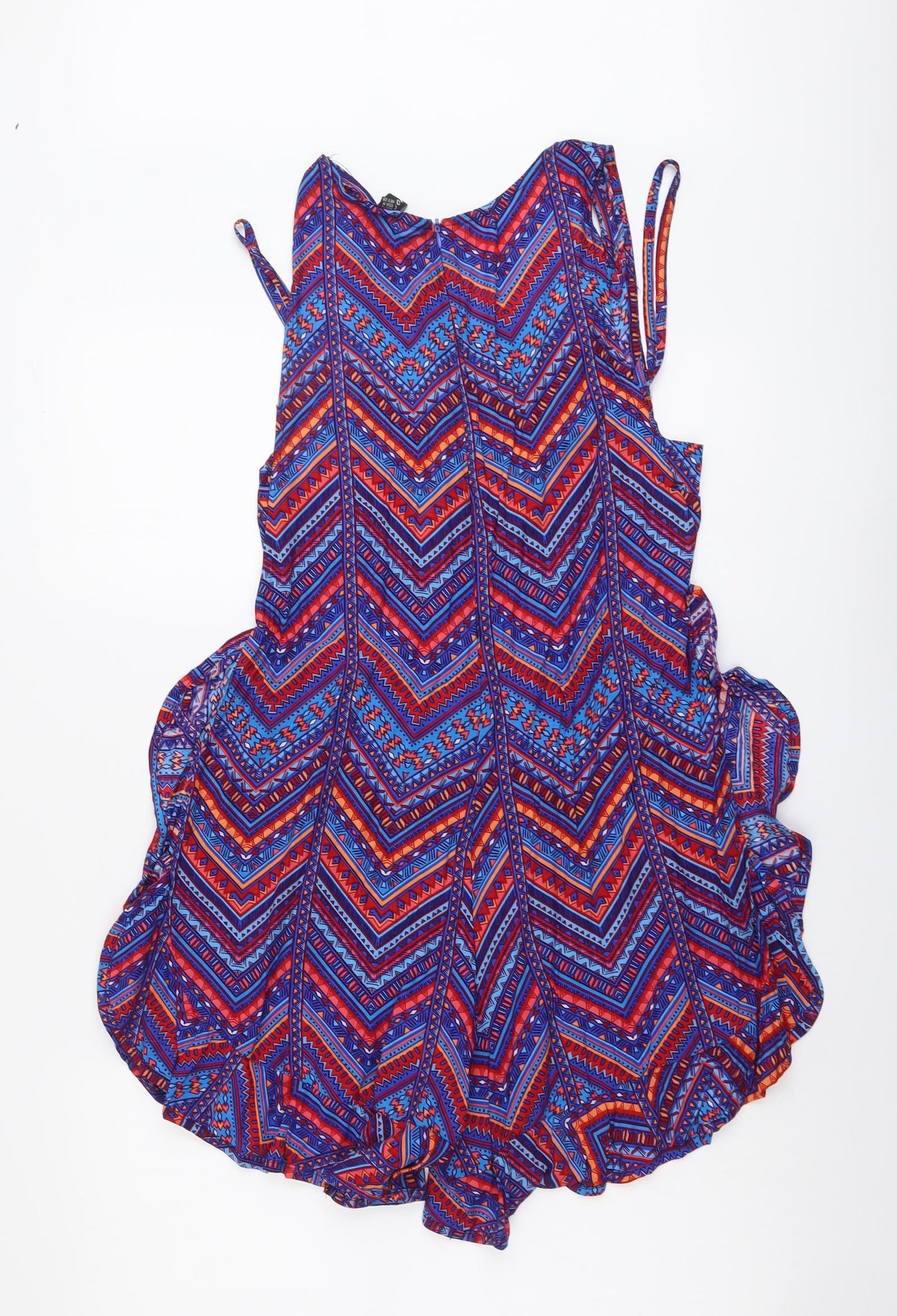 Bonidale Womens Multicoloured Geometric Polyester Romper One-Piece Size M Zip