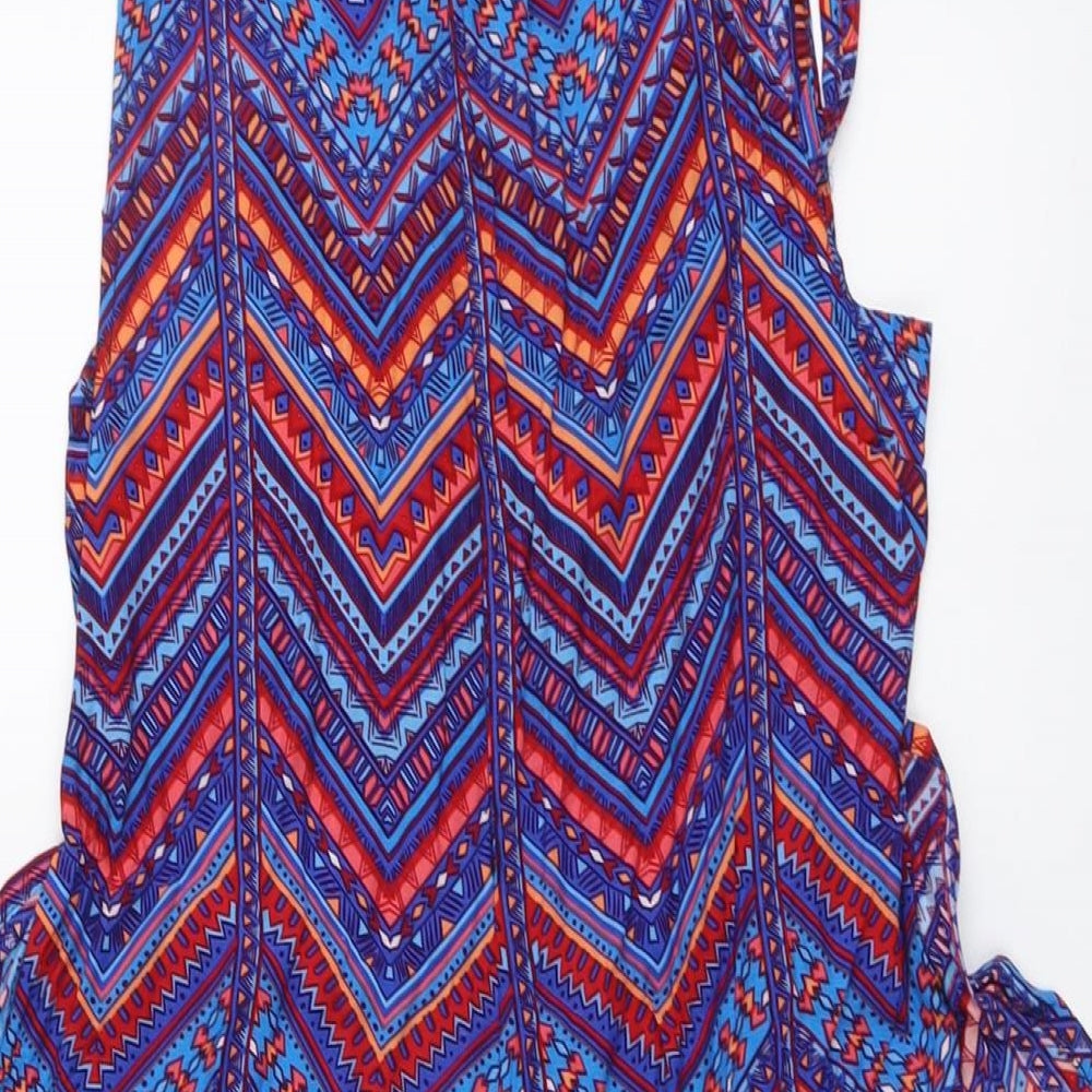 Bonidale Womens Multicoloured Geometric Polyester Romper One-Piece Size M Zip