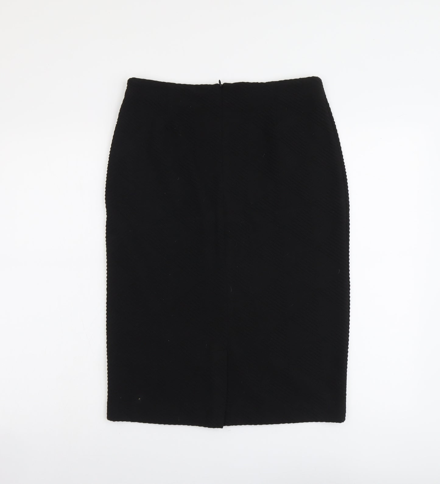 TU Womens Black Polyester Straight & Pencil Skirt Size 12 Zip