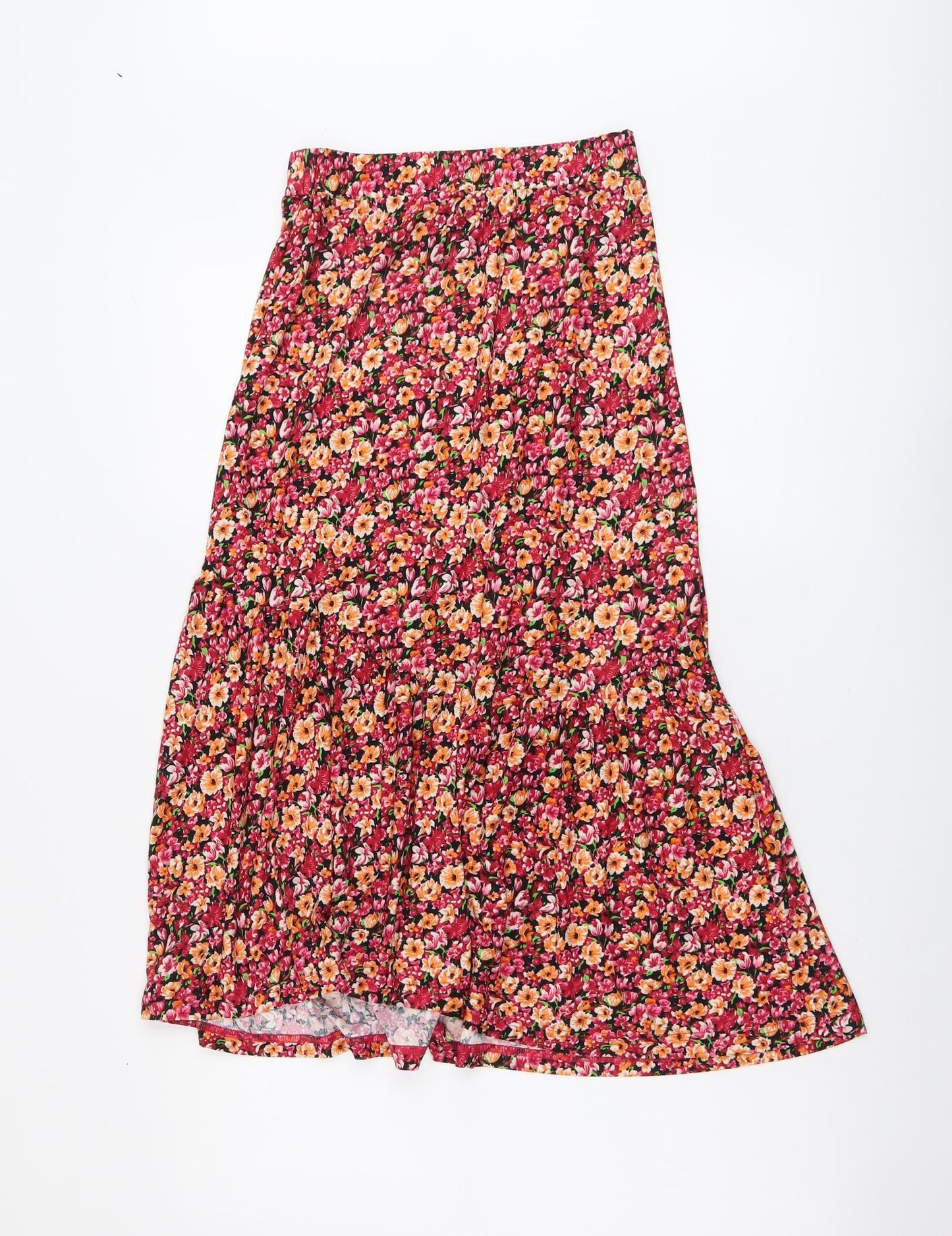QED London Womens Multicoloured Floral Polyester A-Line Skirt Size 8