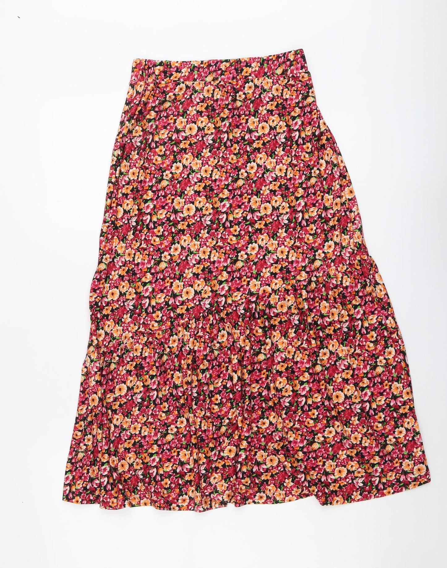 QED London Womens Multicoloured Floral Polyester A-Line Skirt Size 8