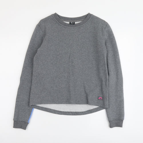 More Mile Girls Grey Geometric Cotton Pullover Sweatshirt Size 13-14 Years Pullover