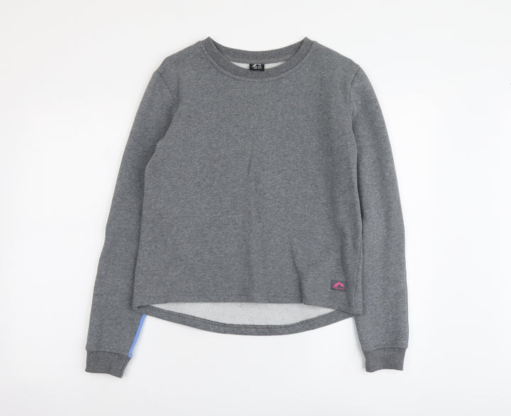 More Mile Girls Grey Geometric Cotton Pullover Sweatshirt Size 13-14 Years Pullover