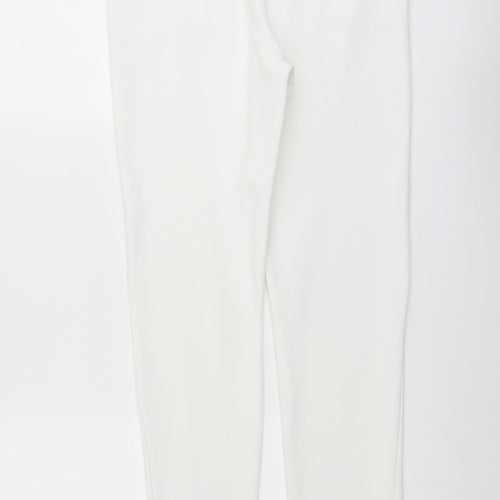 I SAW IT FIRST Womens Ivory Polyester Trousers Size 8 L26 in Regular