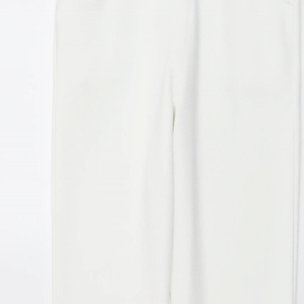 I SAW IT FIRST Womens Ivory Polyester Trousers Size 8 L26 in Regular