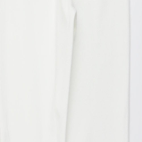 I SAW IT FIRST Womens Ivory Polyester Trousers Size 8 L26 in Regular