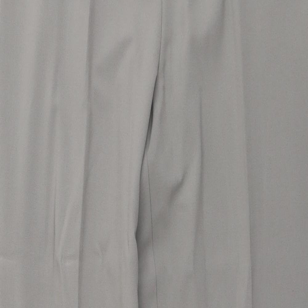 Damart Womens Grey Polyester Trousers Size 16 L27 in Regular Button