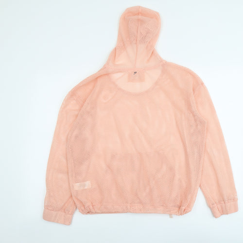 Workout Womens Pink Polyester Pullover Hoodie Size 10 Pullover