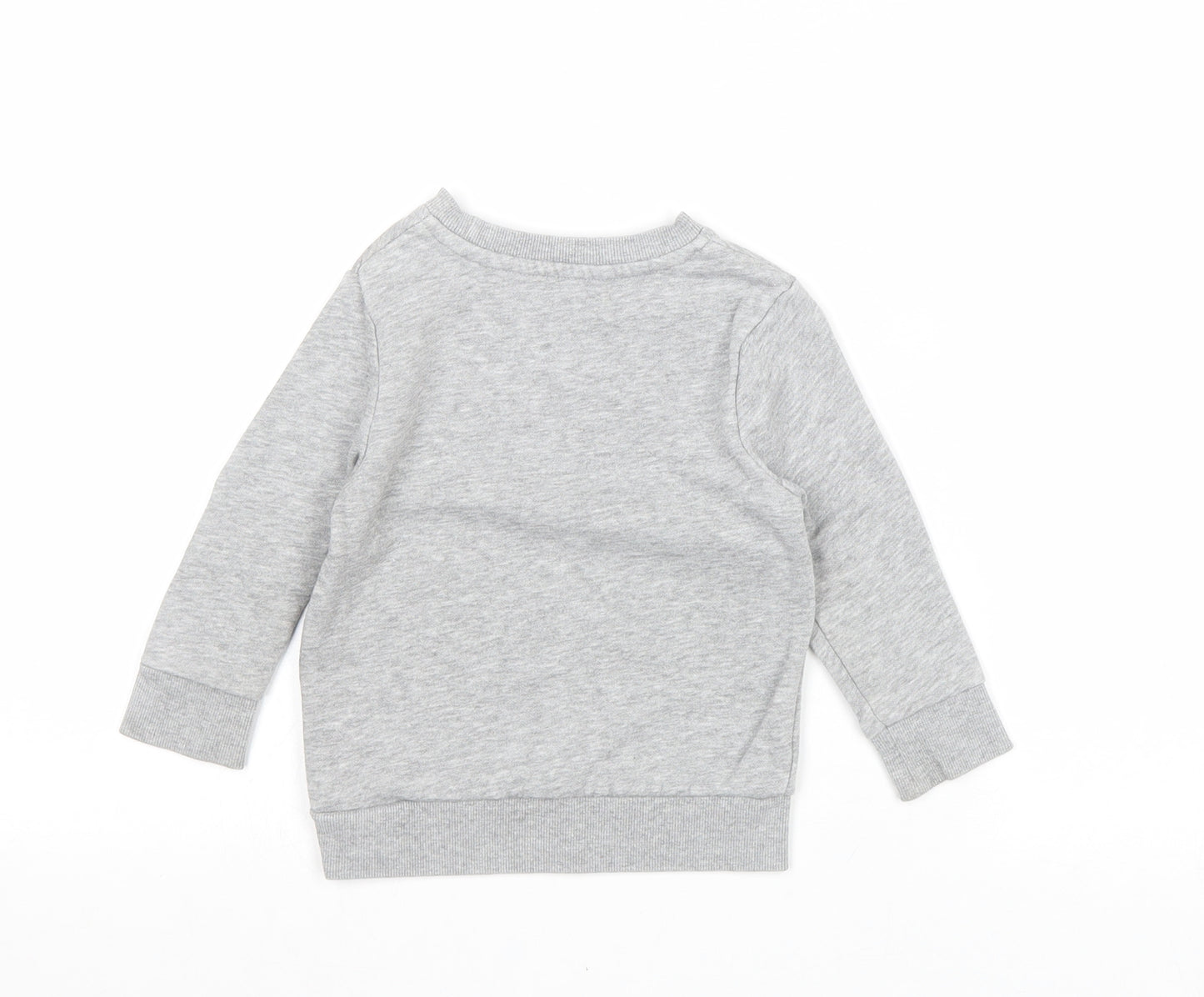 George Boys Grey Cotton Pullover Jumper Size 18-24 Months Pullover - Dinosaur