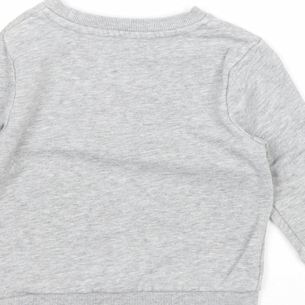 George Boys Grey Cotton Pullover Jumper Size 18-24 Months Pullover - Dinosaur