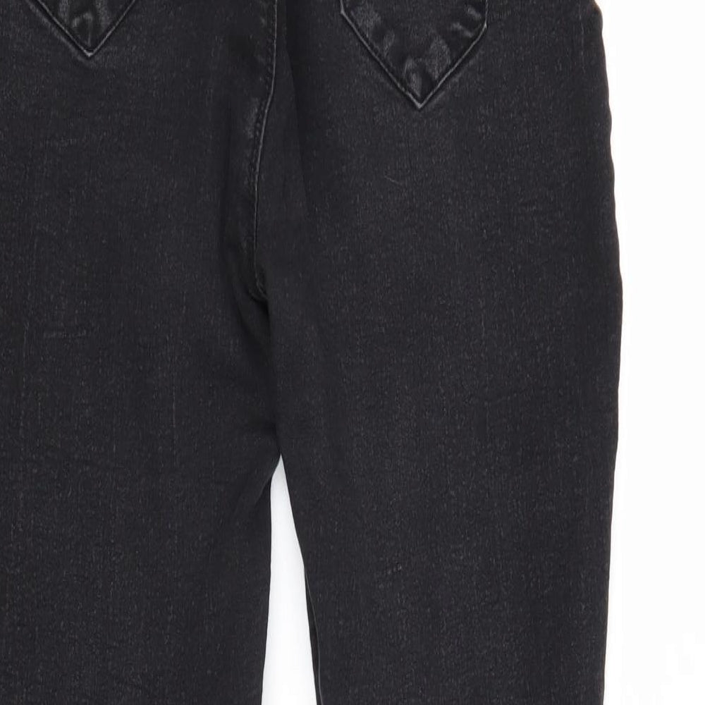 Peacocks Womens Black Cotton Jegging Jeans Size 14 Regular