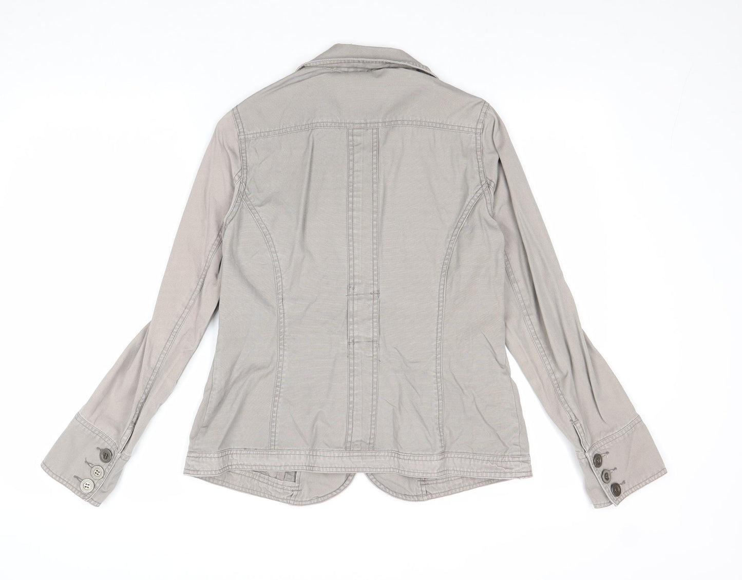 BHS Womens Grey Jacket Blazer Size 10 Buckle