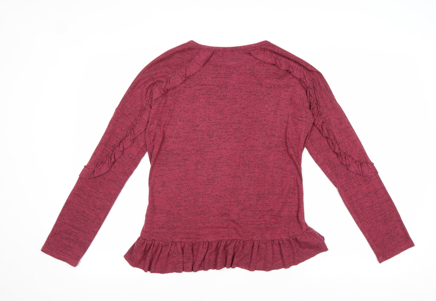 Primark Girls Purple Viscose Basic T-Shirt Size 11-12 Years Round Neck Pullover