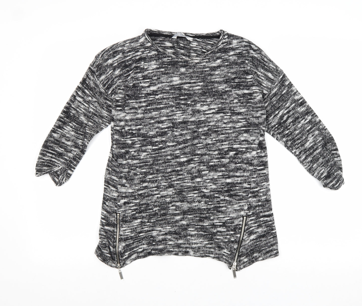 Peacocks Womens Grey Boat Neck Cotton Pullover Jumper Size 8