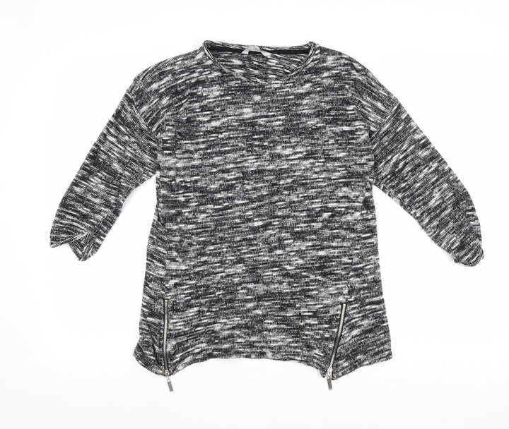Peacocks Womens Grey Boat Neck Cotton Pullover Jumper Size 8