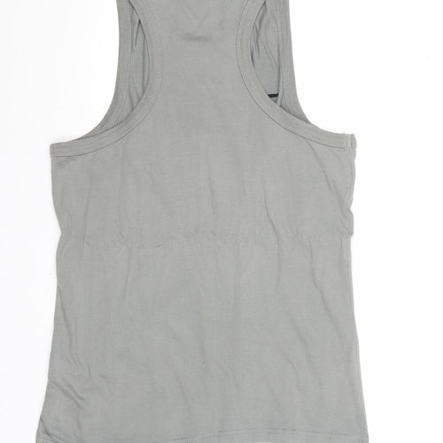 Preworn Mens Grey Cotton T-Shirt Size M Round Neck