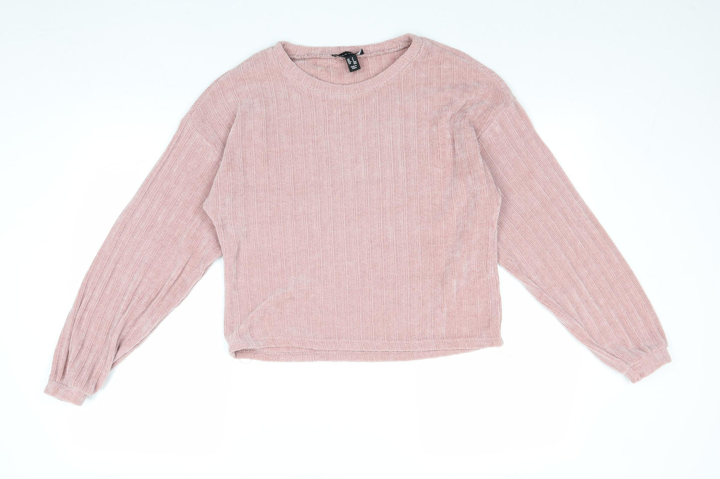 New Look Womens Pink Boat Neck Polyester Pullover Jumper Size S