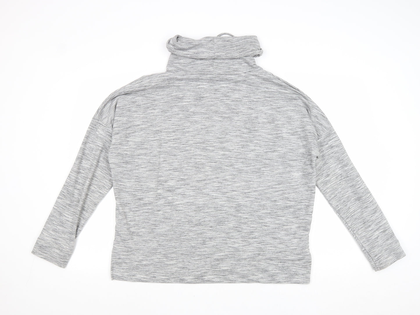 New Look Womens Grey Roll Neck Cotton Pullover Jumper Size L