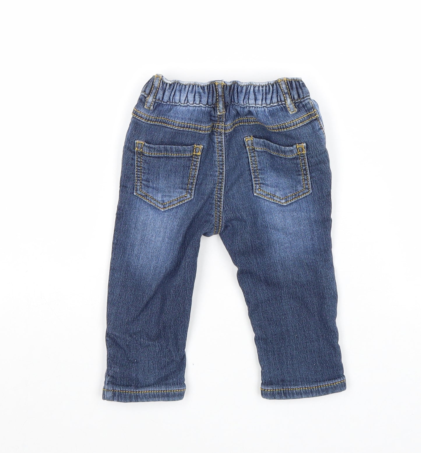 Nutmeg Boys Blue Cotton Jogger Jeans Size 3-6 Months Pullover