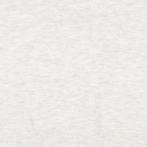 Atmosphere Womens Beige Round Neck Acrylic Pullover Jumper Size M - Lace Up Front
