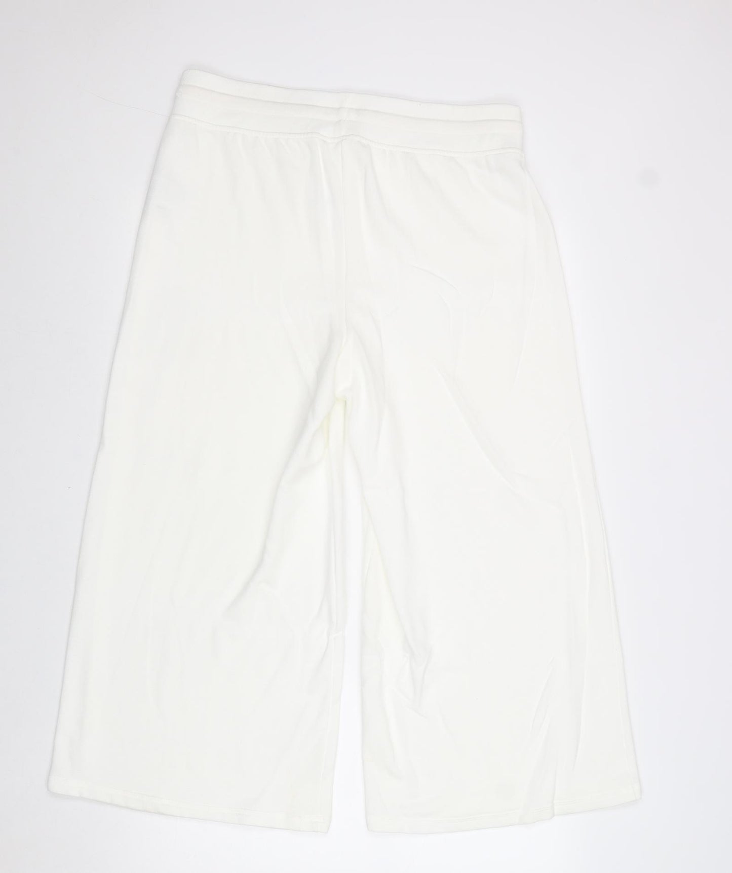 Gap Womens White Cotton Jogger Trousers Size L Regular Drawstring