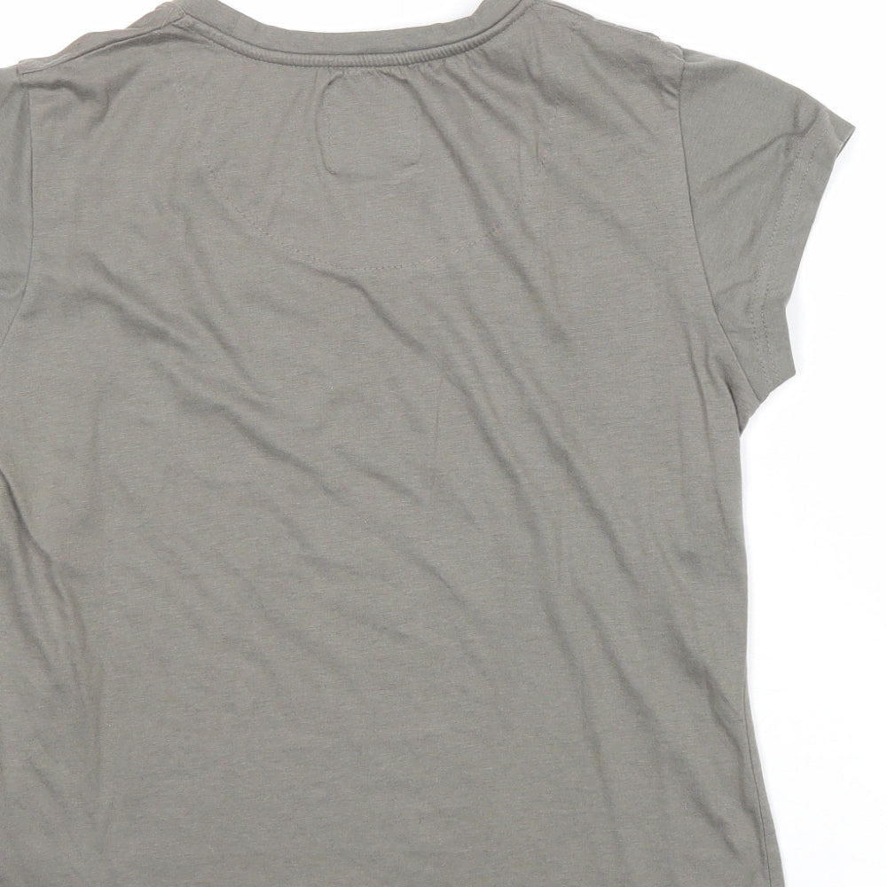 Primark Womens Grey Polyester Basic T-Shirt Size M Round Neck